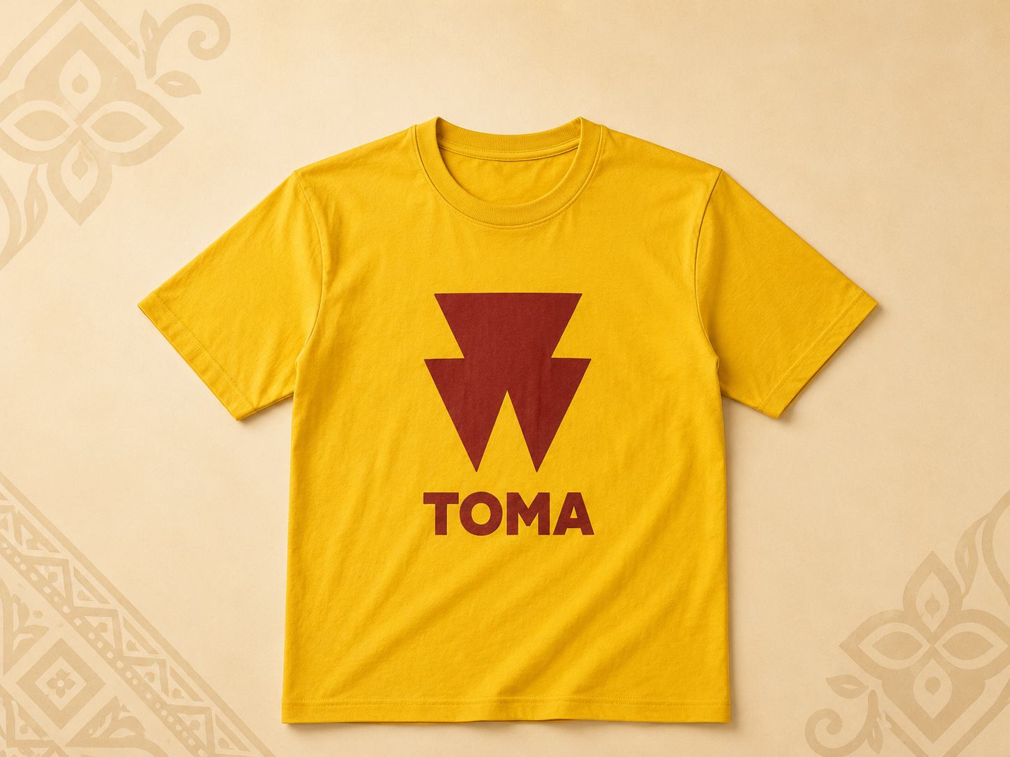 Ilustrasi kaos kuning