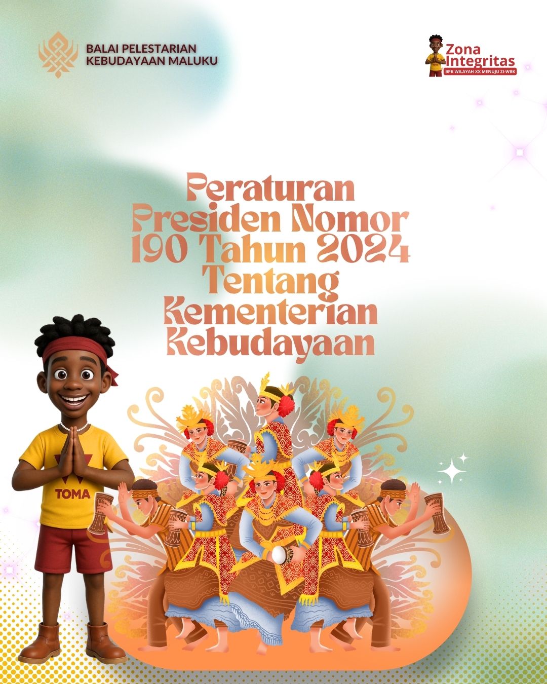 Cover Peraturan Presiden Nomor 190 Tahun 2024 tentang Kementerian Kebudayaan