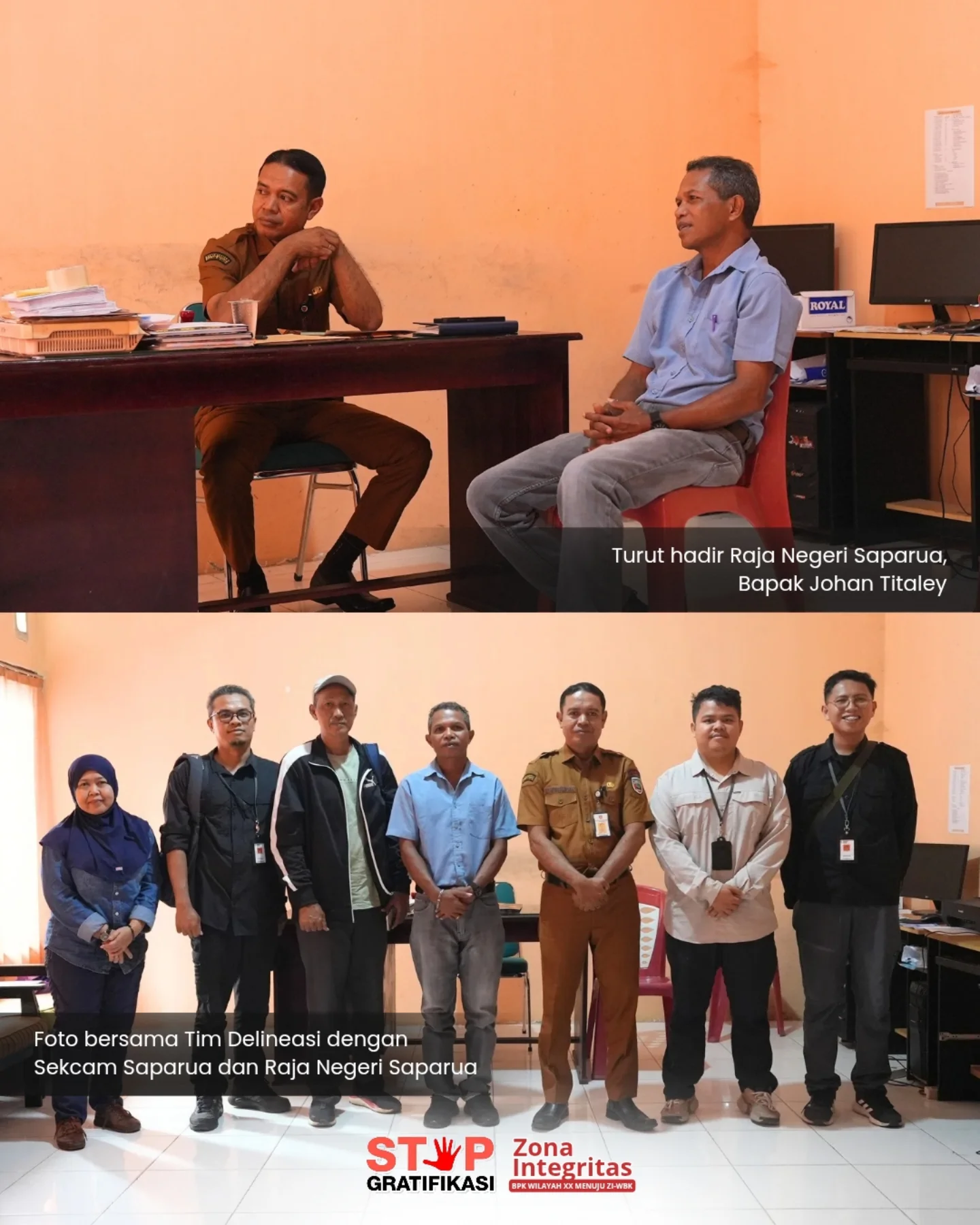 Galeri Tim Delineasi BPK Wilayah XX Lakukan Koordinasi dengan Pemerintah Kecamatan Saparua