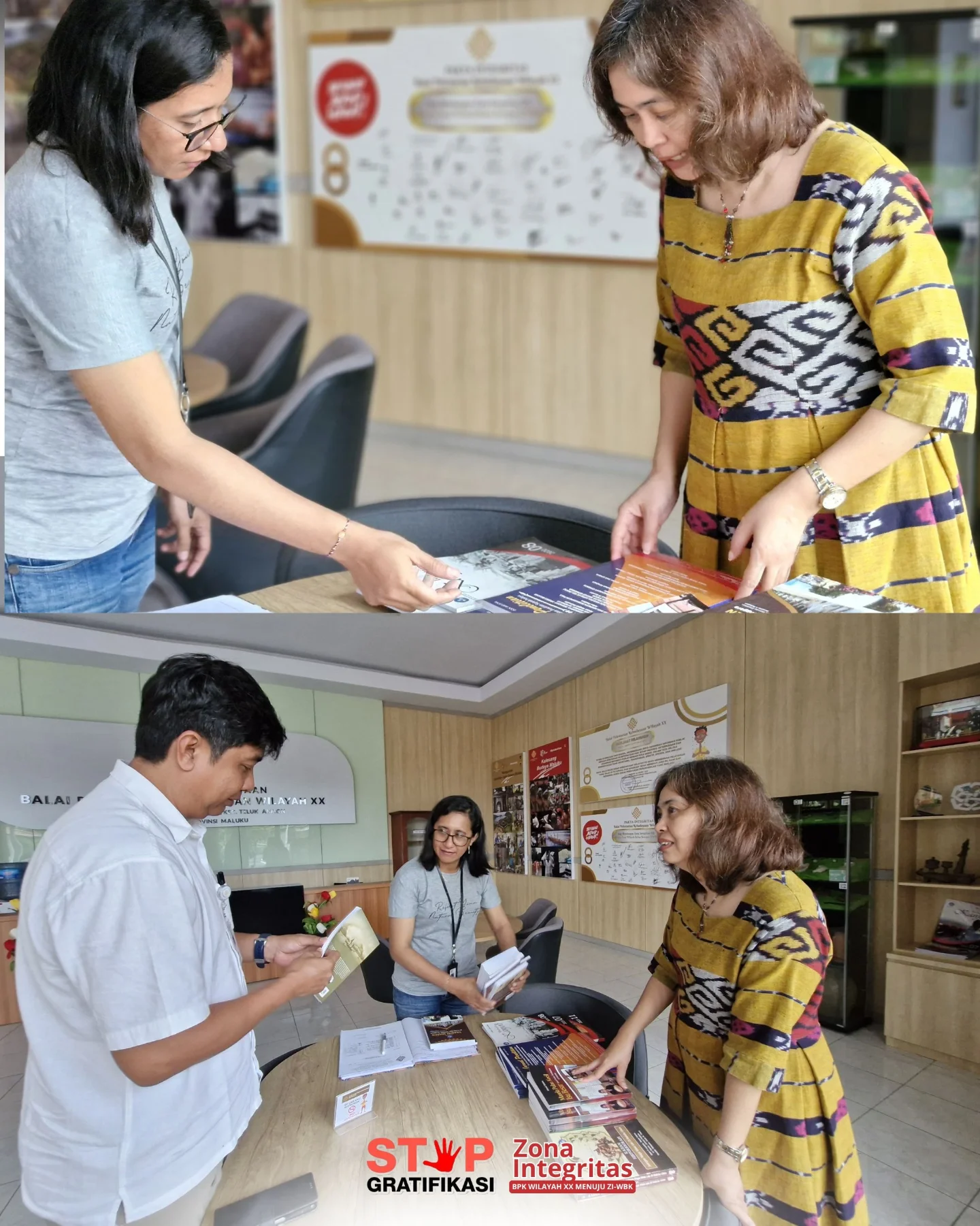 Galeri BPK Wilayah XX menerima kunjungan Ibu Nina Kania Dewi dari Library of Congress, US Embassy